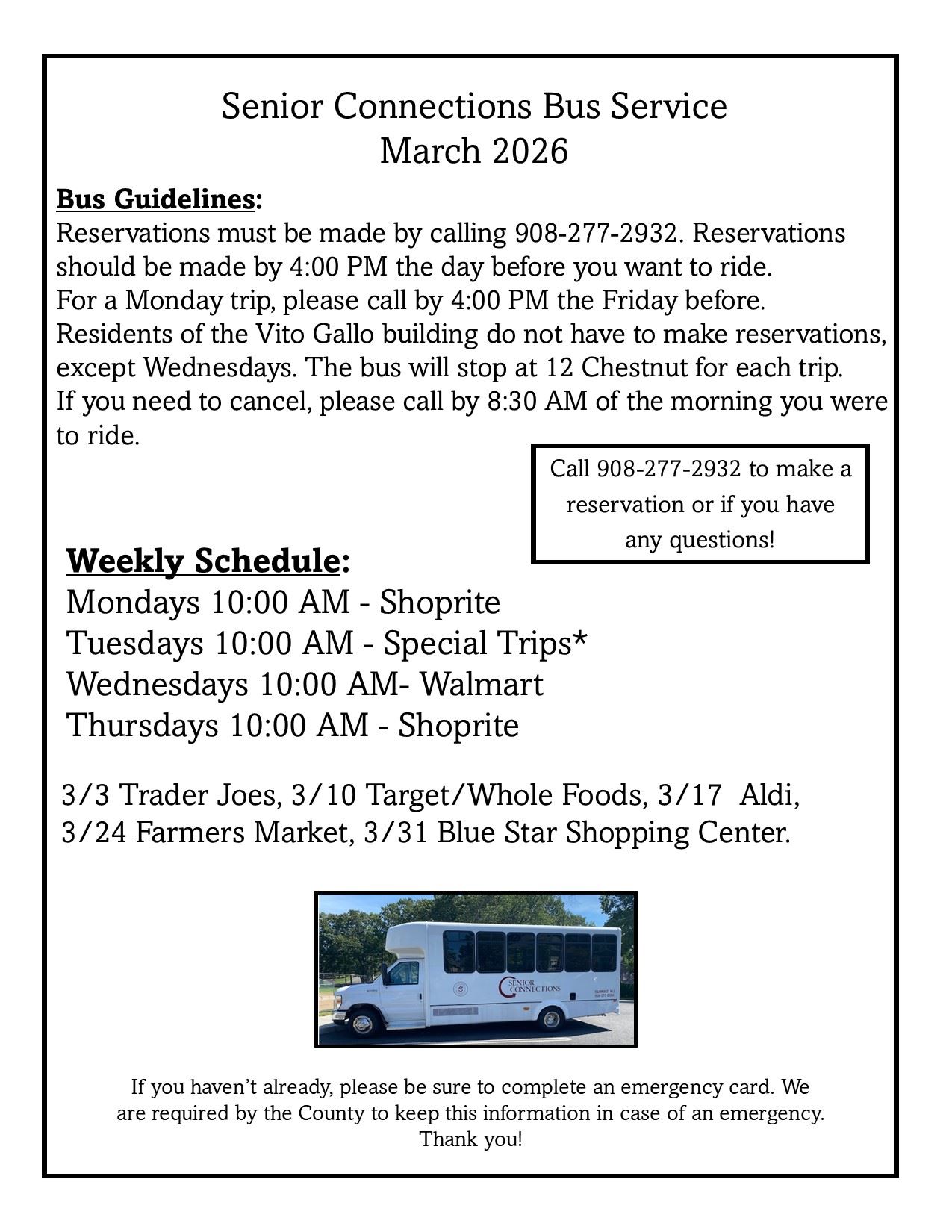 Senior Bus Flyer March