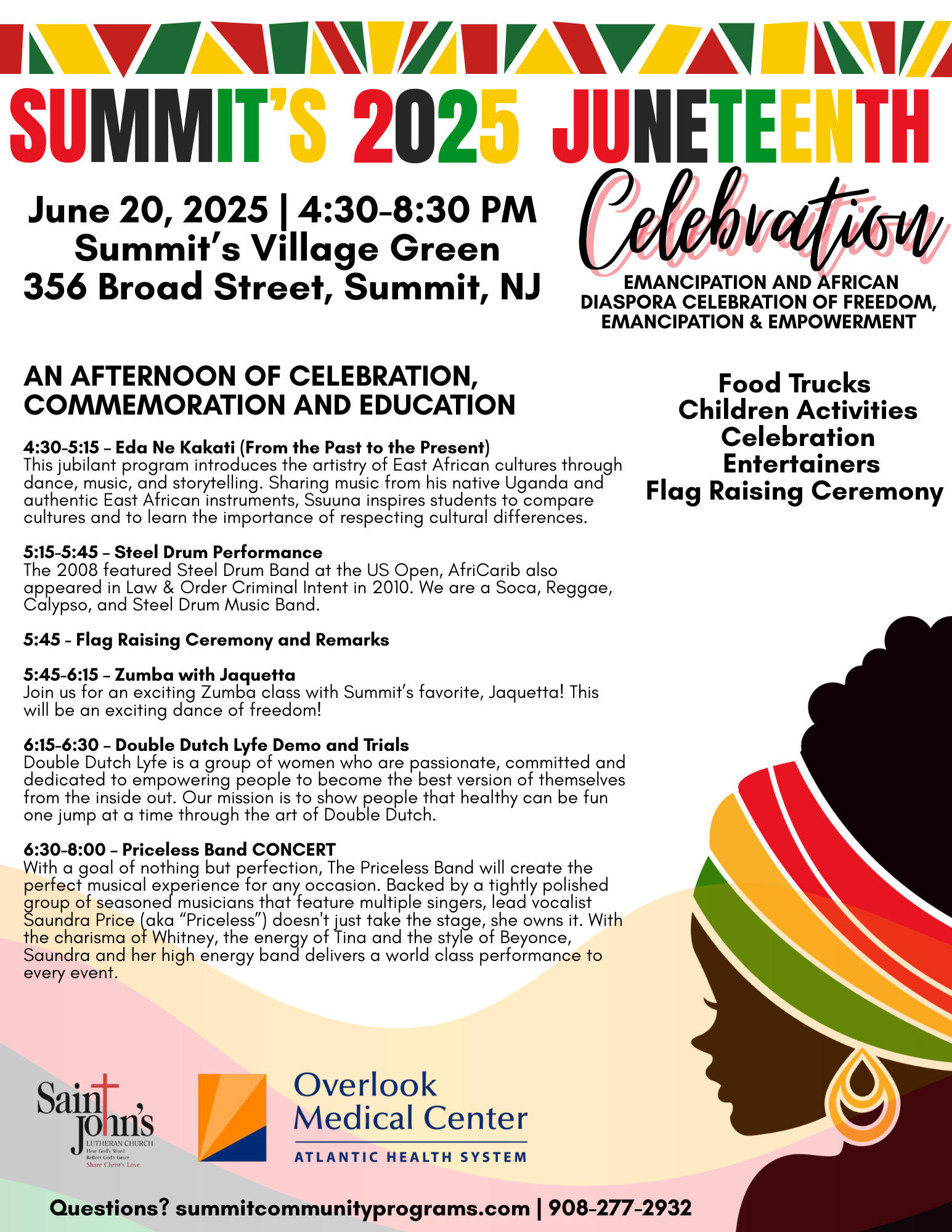 Orange, Red, Black And Green Illustrative Juneteenth Instagram Post (8.5 x 11 in)