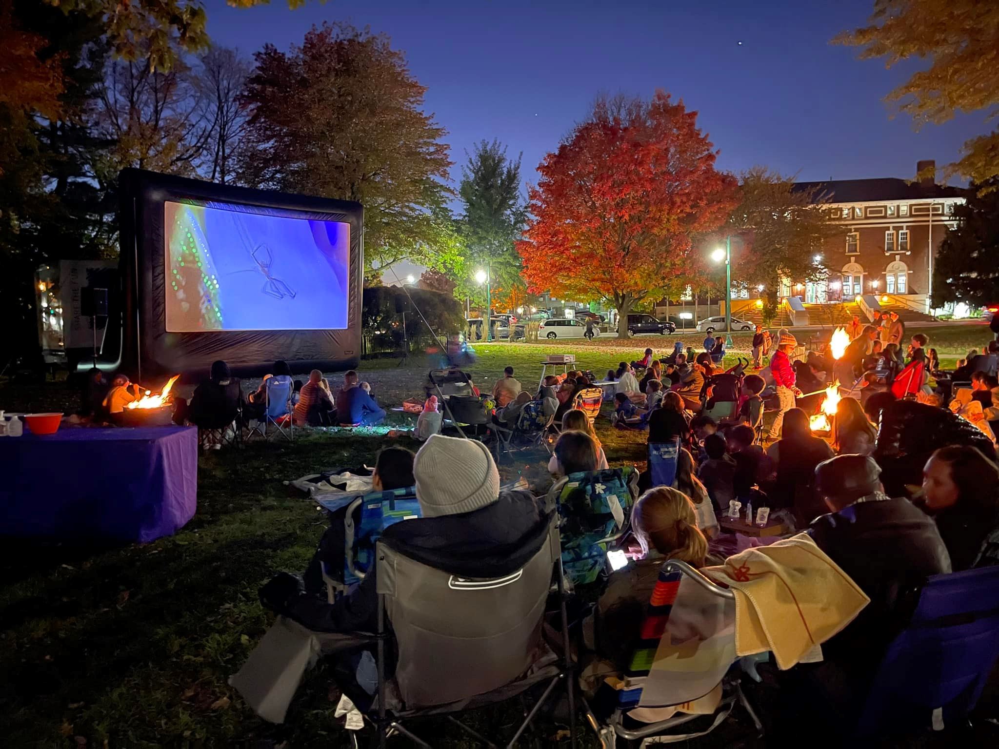 halloween movie event on community village green